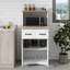 Armoire de cuisine en bois avec garde-manger et micro-ondes avec tiroir de rangement