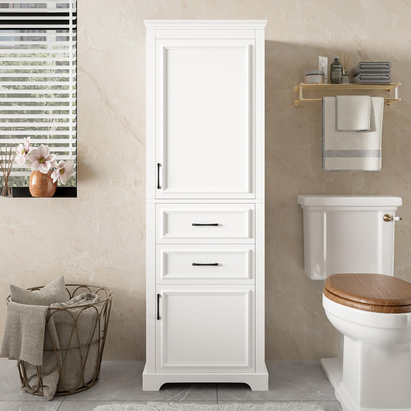 Armoire de rangement haute en bois aggloméré, armoire à linge