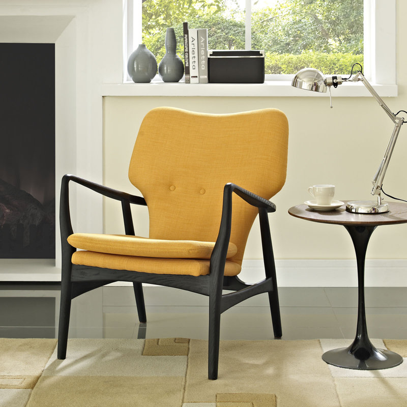 Méridienne Modway Heed, Noir / jaune