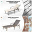 73.9" Aluminum Reclining Patio Chaise Lounge Chairs With Removable Cushions (Set Of 2 )-2046552945-2042238247