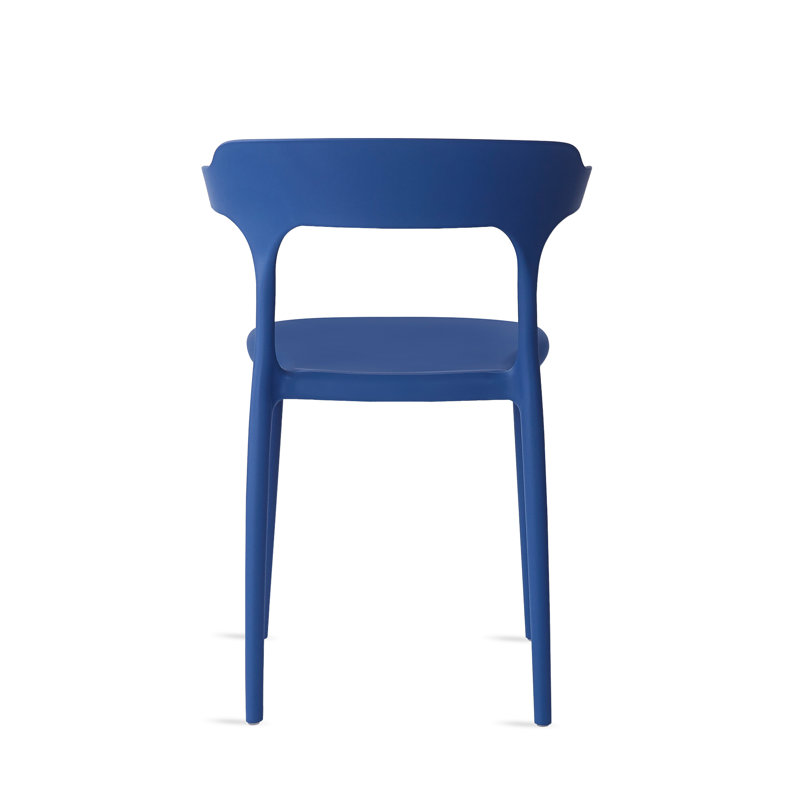 Nara Modern Stackable Dining Chair Set, No Assembly, Plastic Chair, Patio Chair, Suitable for Indoor and Outdoor Cafes and Restaurants (Set of 4)