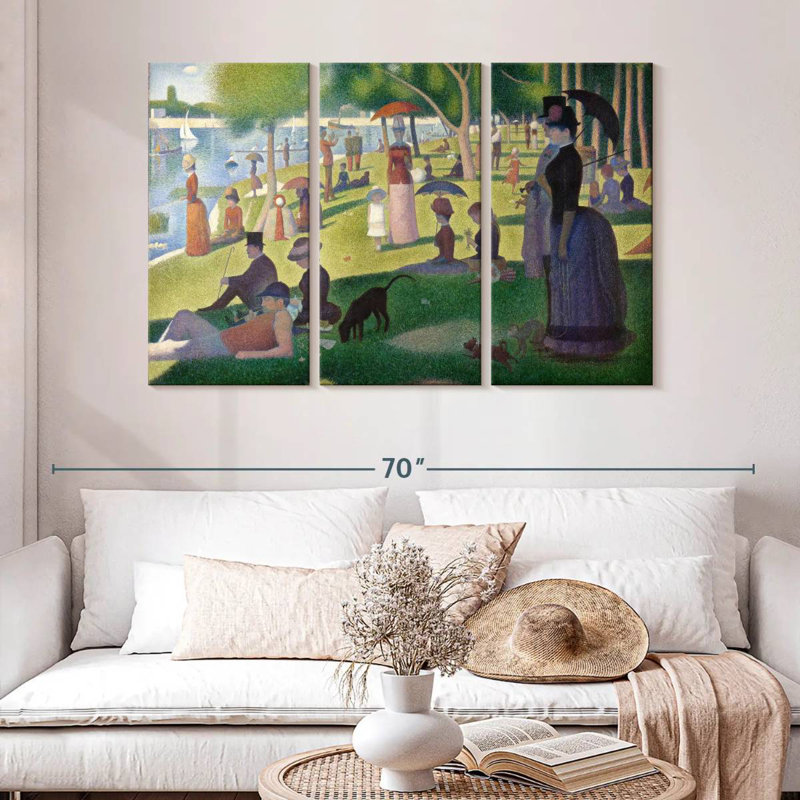 Leisha un dimanche sur la Grande Jatte, H 32 po x l 50 po
