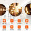 LED Edison Bulb, Vintage Light Bulb,4W B22 2700K ST64 LED Bulbs, Led Filament Bulbs, Antique Style Retro Amber Glass Warm White B22 BC Bayonet 220V Pack of 6