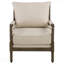 Fauteuil d'appoint à dossier amovible beige et naturel