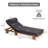 78.8'' Rustic Patio Chaise Lounge With Adjustable Recliner And Retractable Side Tray-124948405