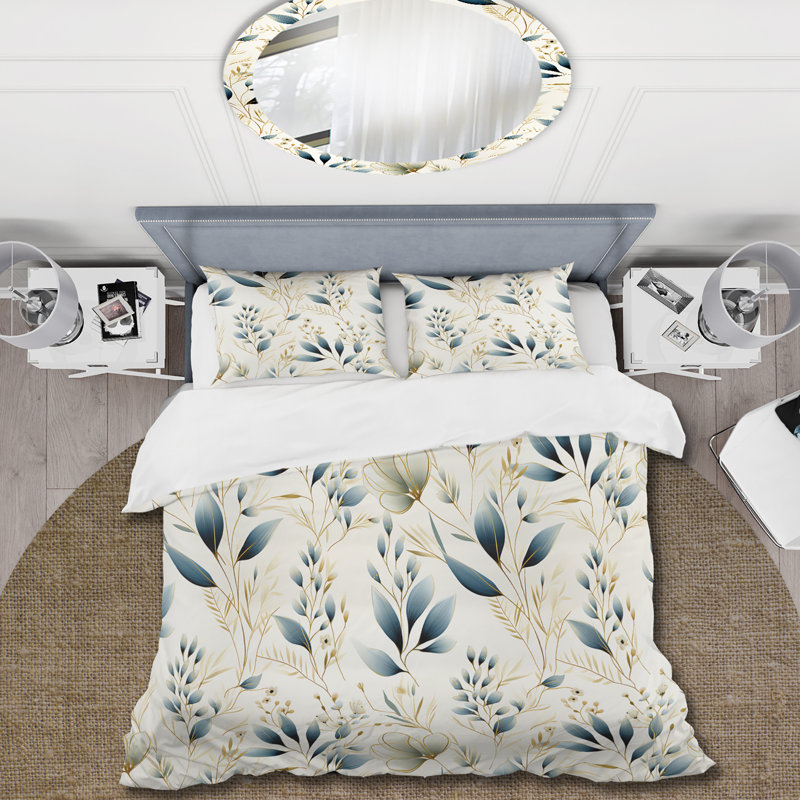 Ensemble de housse de couette Coastal Elegance II, Housse de couette pour grand lit et 2 taies décor