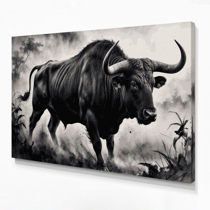 Art mural sur toile Wildlife Gaur, H 11 po x l 14 po