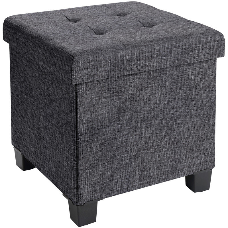 Cube carré pliable Pehrson, Gris anthracite