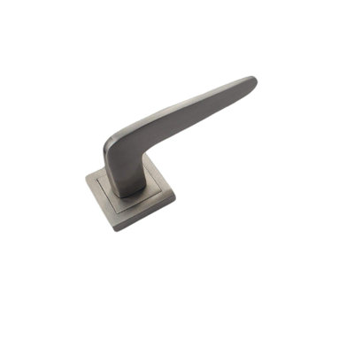 1 Pair Venus Door Handles on Square Rose with Fixing Screws