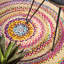 Tapis rond à motif géométrique naturel-1580333765