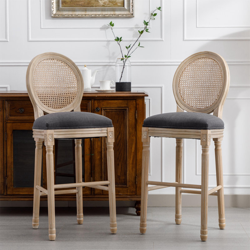 Spiro Bar Stool, Antique Dark Gray