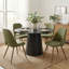 Ensemble de 4 chaises de salle à manger avec dossier ajouré vert olive-2106379099-2106379100
