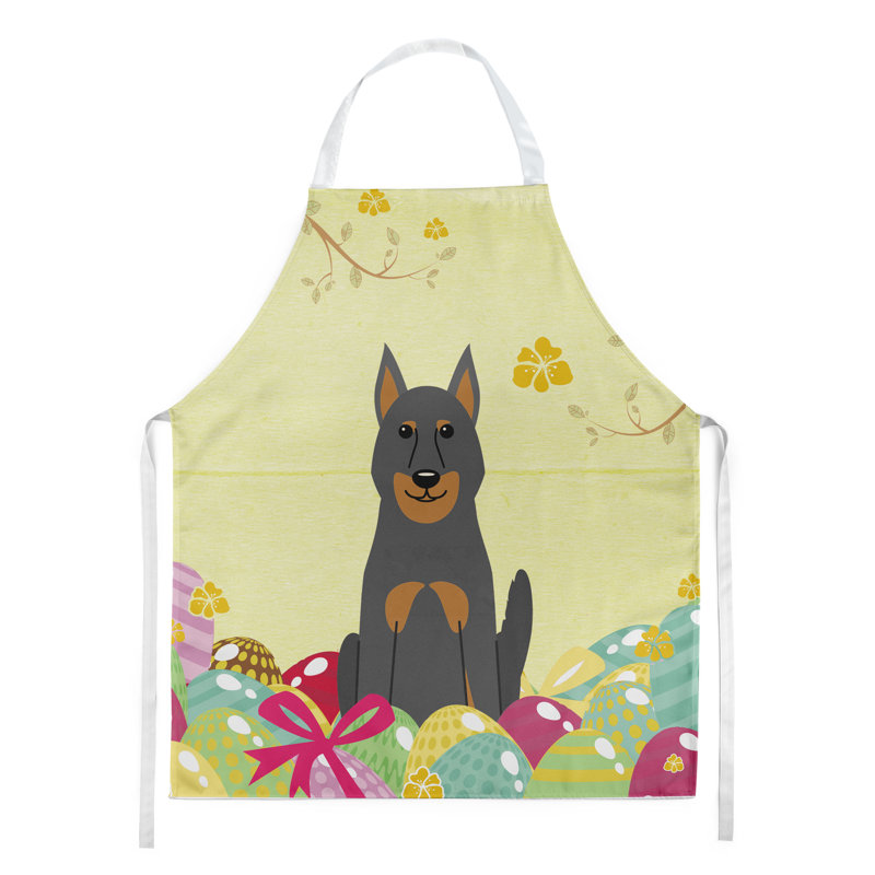 Tablier œufs de pâques, Jaune / gris / brun clair, Beauceron