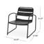 Chaise de patio en fer noir mat, cour et espace améliorant, H 25,97 po x P 24,14 po, chaise en fer de 13,55 lb Hauteur,