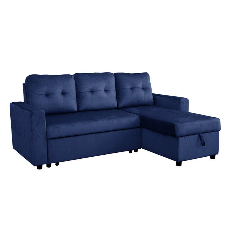 Simba 3 Seater Sofa Bed, Dark Blue