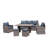 Amiraka 6 - Person Patio Conversation Set-1184177775-1103616108