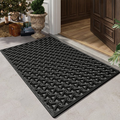 Non-Slip Washable Rubber Outdoor Doormat