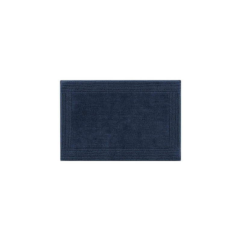 24X72" Navy 100% Cotton 3000 Gsm Reversible Bath Rug, - , Easy Care And 1 Pcs Medium Pile 0.5", Dense To Maintain, Navy