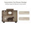 Canapé d'angle en chenille de 130 pouces de large en forme de U avec console pour animaux de compagnie, grands accoudoirs et porte-gobelets-131280809