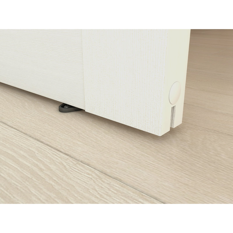 Porte de grange coulissante intérieure 36 po x 84 po en verre trempé givré 5-Lite