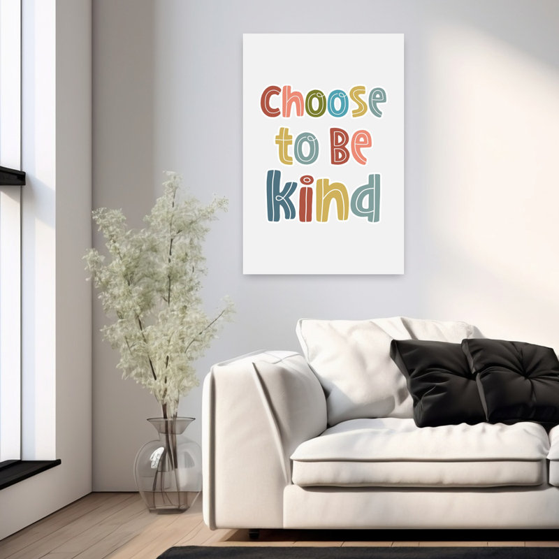 Art contemporain énergique «Be Kind», H 36 po x l 24 po