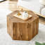  Table basse en bois aggloméré texturé avec finition grain complexe, table d'appoint moderne pour espaces de vie élégants, naturel-643198713