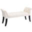 Accoudoir à boutons - banc de tabouret en velours beige, pour la chambre à coucher, le salon, le vestibule de la salle à manger, banc décoratif décoratif confortable, repose-pieds rectangulaire avec accoudoirs, salle à manger, doux et de soutien