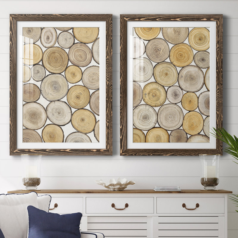 " Tree Ring Study I " 2 - Pieces, Walnut, 24" H x 20" W x 1" D