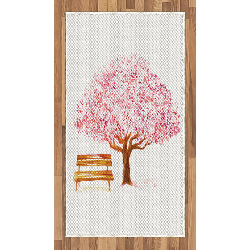 Cherry Nature High Density Long Fiber Poly Threads Decorative Area Rug Carpet, Rectangle 2'7" x 5'