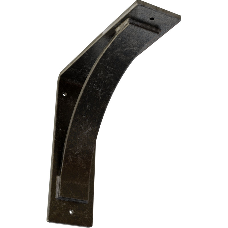 Support en acier Morris, Argenté antique chaleureux, H 10 po x l 3 po x P 10 po