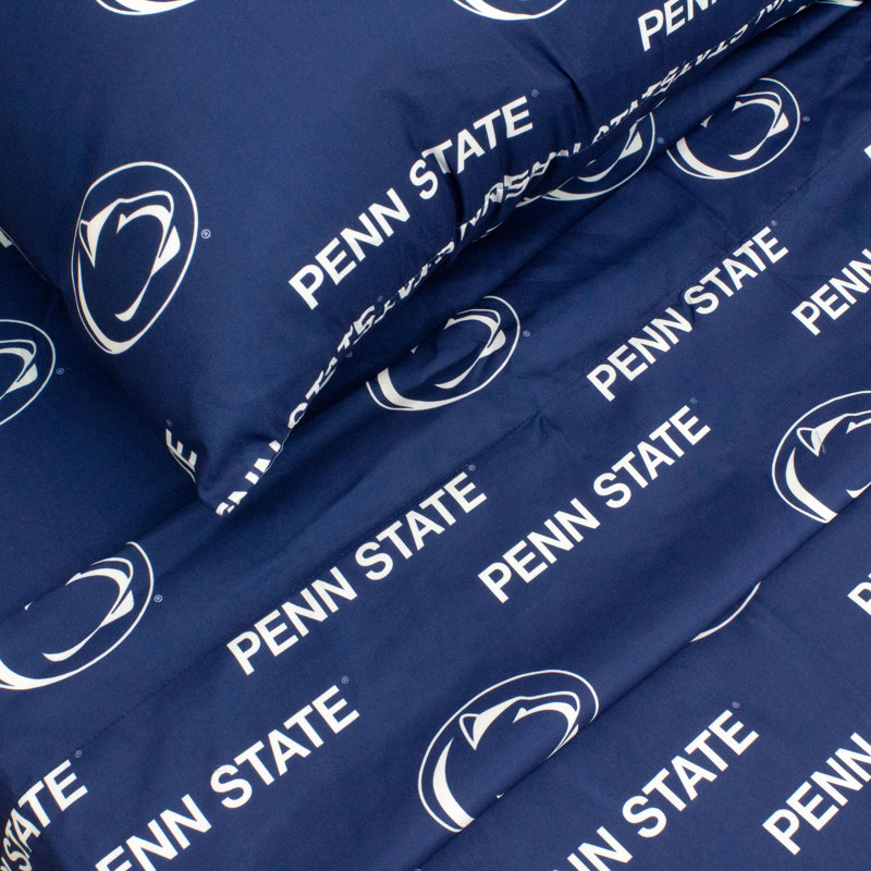 NCAA Sheet Set, Queen Sheet Set + Fitted Sheet + Pillowcase, Penn State