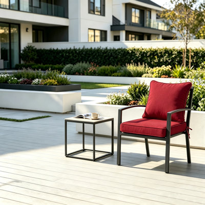 Coussins 19 po x 19 po x 4 po pour l'extérieur / intérieur (ensemble de 1), coussins de siège et de dossier toutes saisons pour meubles de patio