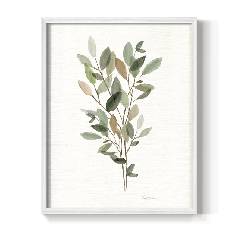 «Leafy Botanical II», reproduction encadrée - bois massif, H 30 po x l 24 po, Blanc
