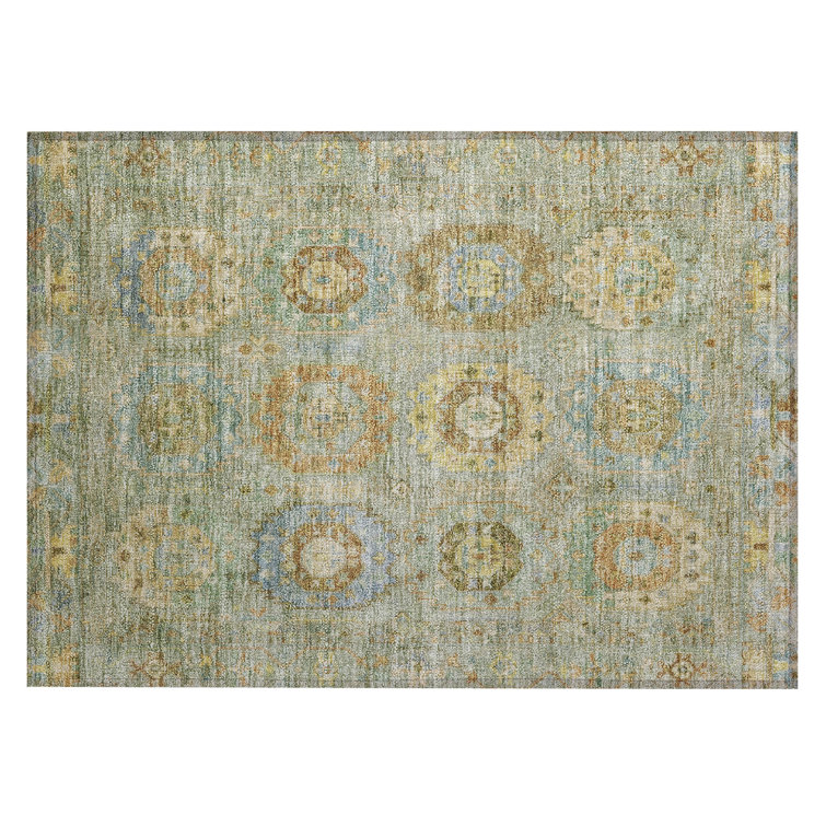 Machine Washable Indoor/Outdoor Lafferty ACN2227 Panel Rug