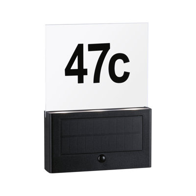 Black/White 3.7cm H Solar Powered Integrated LED Outdoor Ceiling Light with Dusk to Dawn