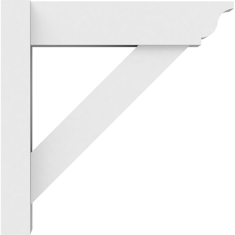 Persienne en PVC de qualité architecturale traditionnelle avec extrémités traditionnelles, L 5 po, H 16 po x P 16 po