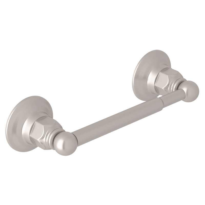 Country Toilet Paper Holder With Spring Loaded Roller, Satin Nickel