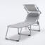 Chaise longue pliante avec auvent 2 pièces