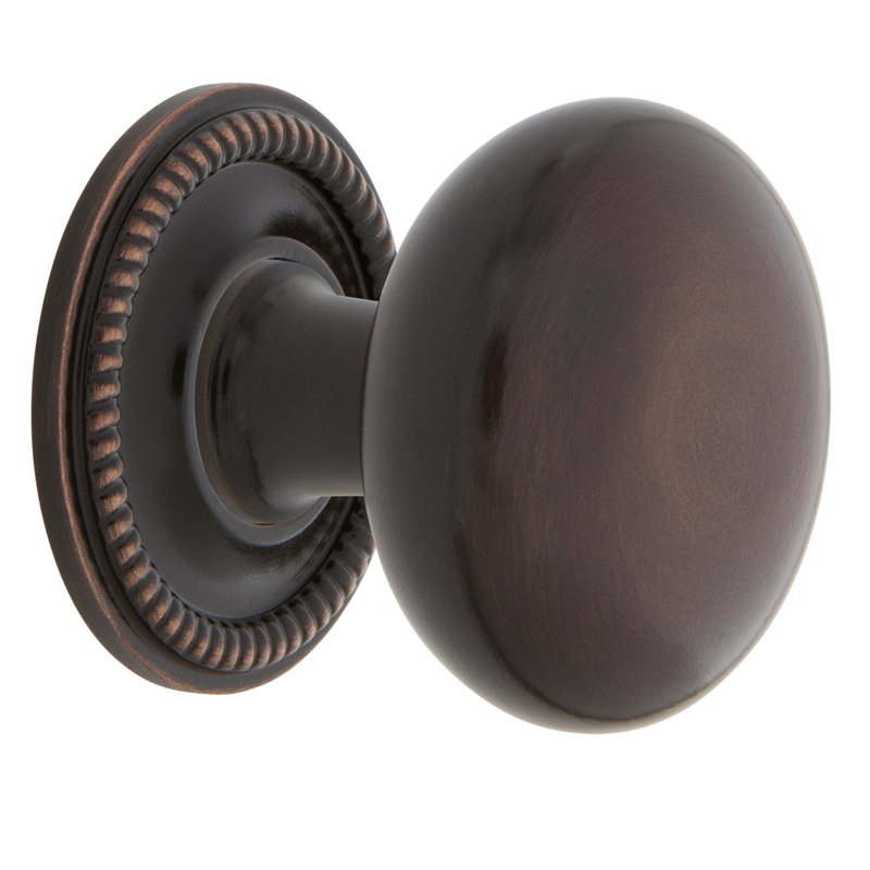 Poignée d'armoire 1 3/8 po en laiton avec corde rose Nostalgic Warehouse New York, Bronze intemporel