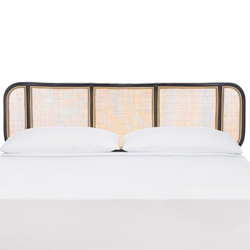 Takuma Rattan Headboard, Black, Queen