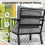 Ensemble de conversation d'extérieur en aluminium 3 pièces avec coussins gris et table d'appoint Mornlift-122879285-122879286