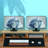 Large Dual Monitor Stand Riser, Solid Wood Desk Shelf With Eco Cork Legs For Laptop Computer/TV/PC/Printers, Perfect Desktop Stands Organizer With Underneath Storage For Office Accessories