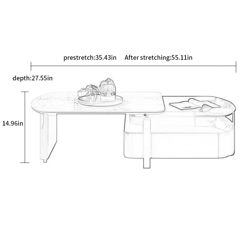Cette élégante table basse offre une touche moderne
