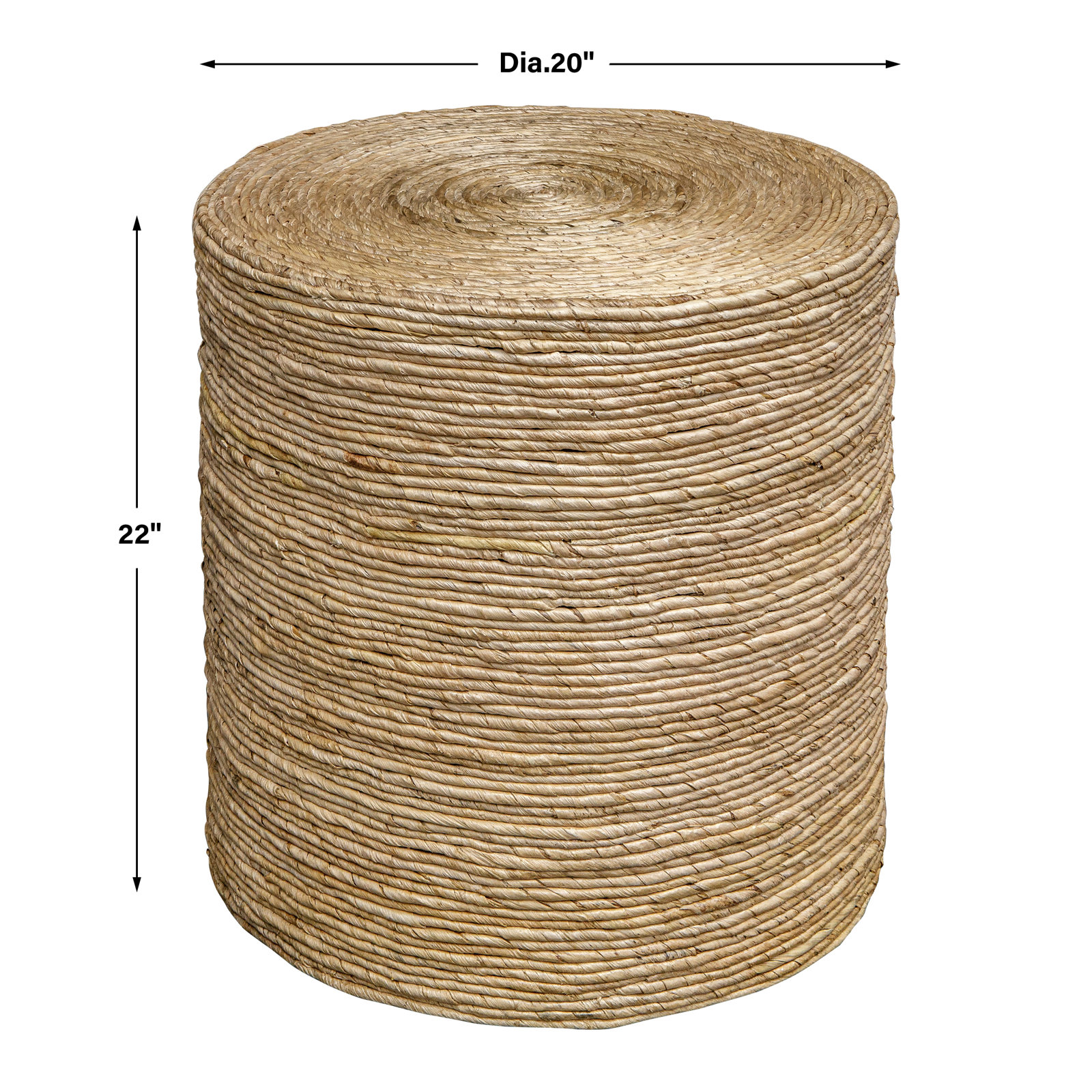 Evana Woven Drum Accent Table