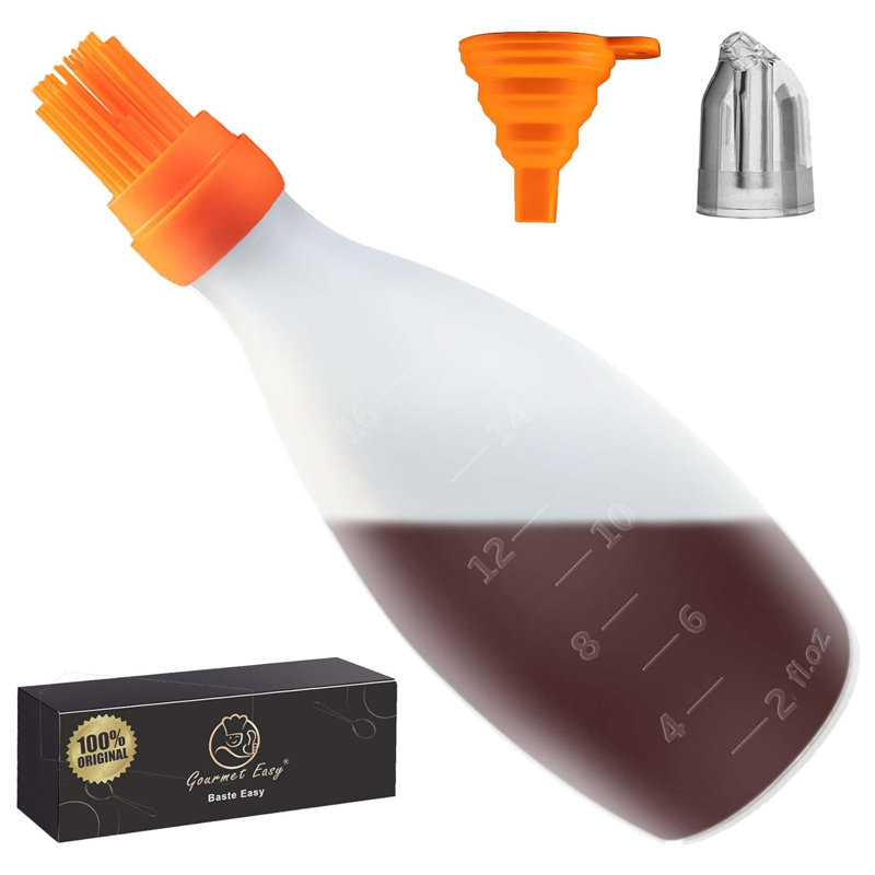 Plastic Basting Brush, Orange