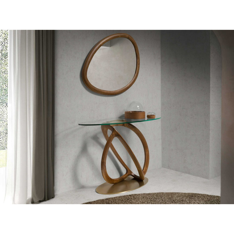 45cm Glass Top Console Table