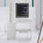 37" Middle Size Left Bedside Cabinet Vanity Table + Cushioned Stool, Large Sliding, Touch Control, Tri-Color Switching, Brightness Adjust LED Mirror, High Capacity Storage, Suitable For Middle Space-377715235