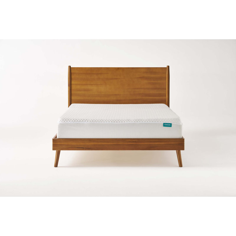 Lit plateforme en bois massif Cohron, Complet/Double