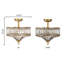 Plafonnier semi-encastré cylindrique en cristal sculpté 14,75 po Eyne-255287525