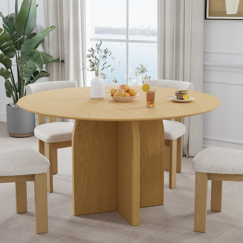 Table de salle à manger Enciso, Bois naturel, H 30 po x L 52 po x l 52 po